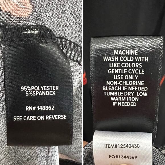 Torrid Studio Knit Skater Mini Dress Cinch Front Black Red Lips Kiss Size Large - Picture 12 of 15